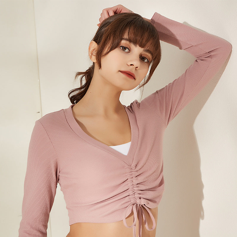 Yoga Same Yoga Clothes Thin Fitness Clothes Sports Running Breathable Long Sleeves T shirt Top