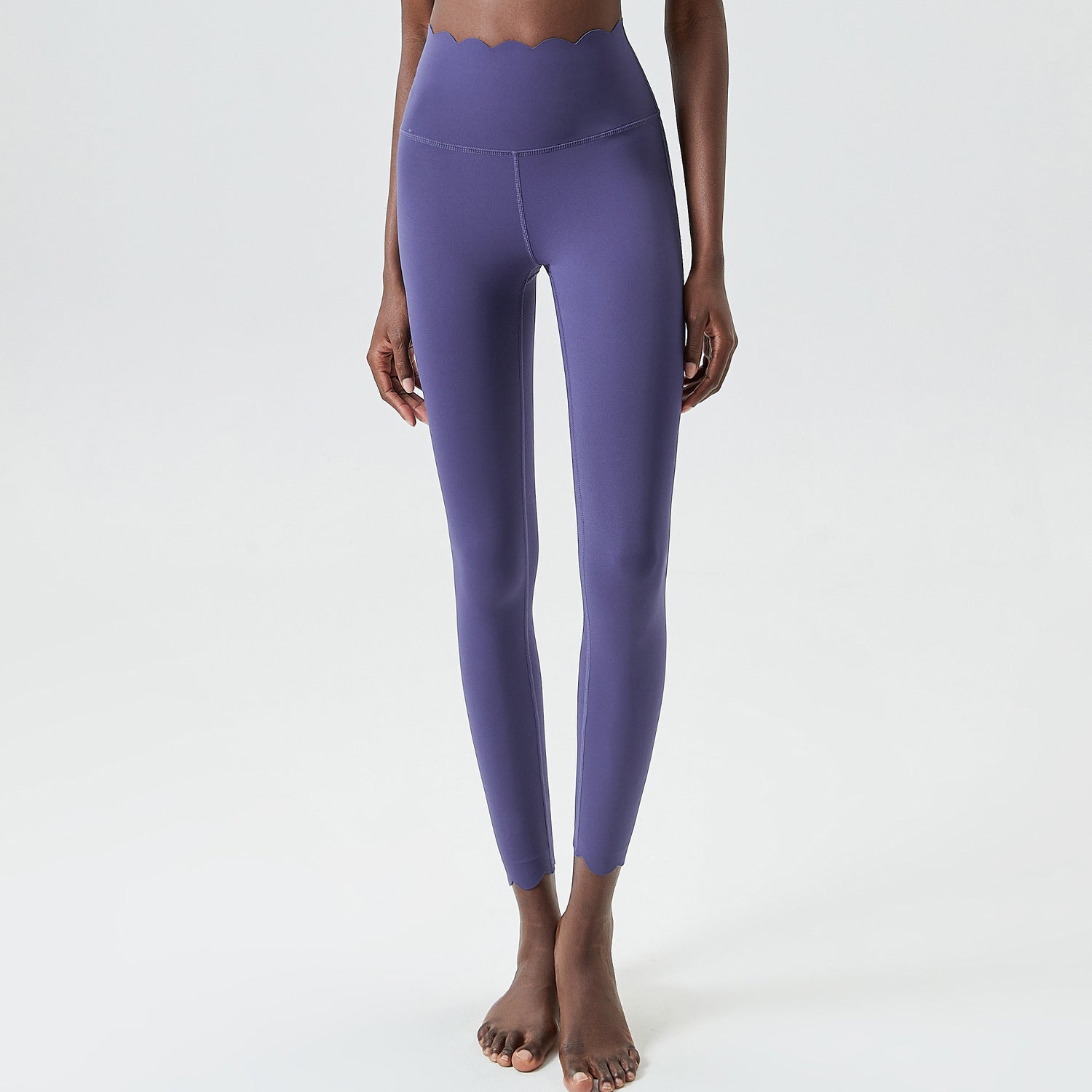 Pantalones de yoga con pegamento líquido de ondas pequeñas para mujer, cintura alta, abdomen plano, deportivos, ajustados, de secado rápido