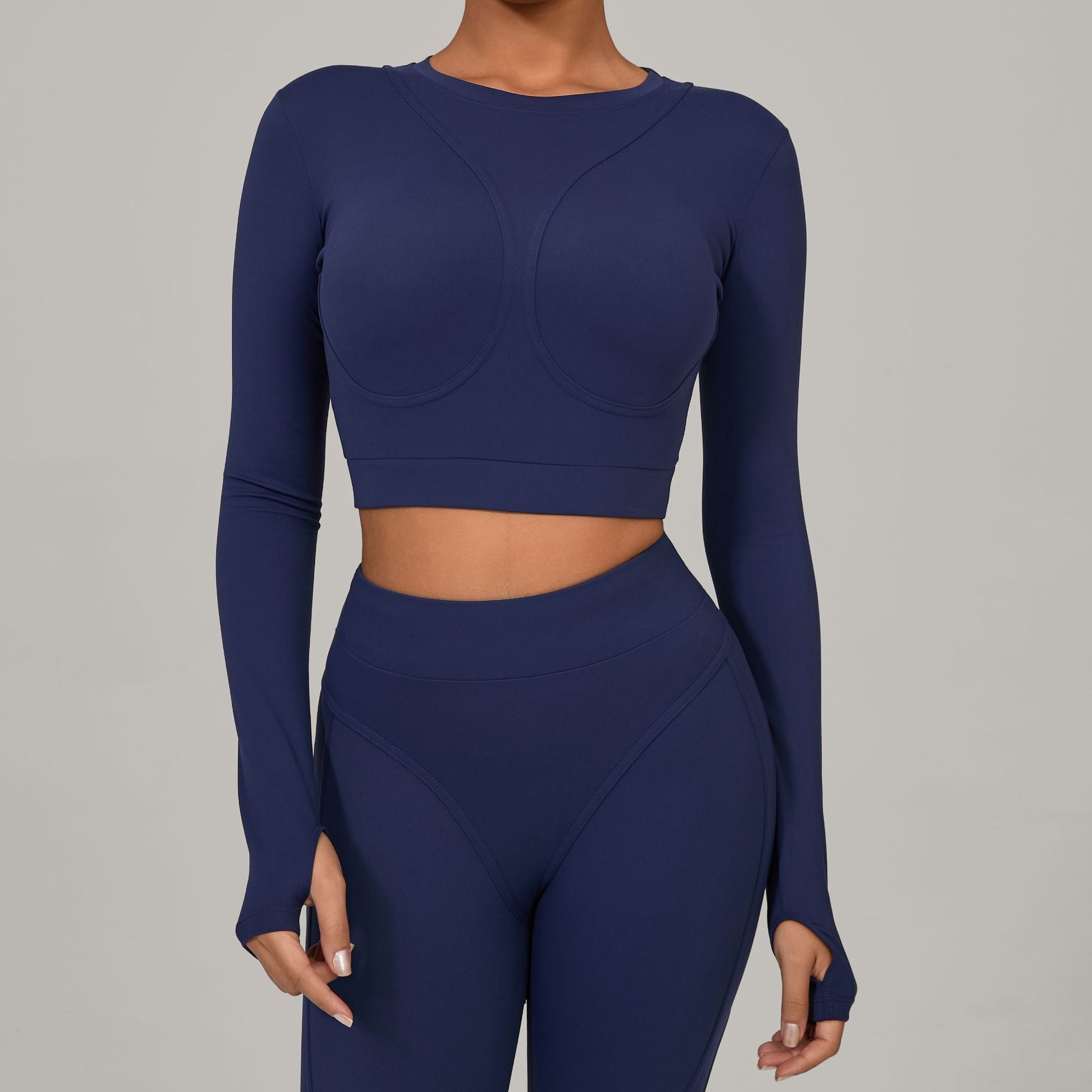 Autumn Sand Brushed Long Sleeve Yoga Clothes High Strength Workout Clothes Pilates Running Sport Long Sleeve Top