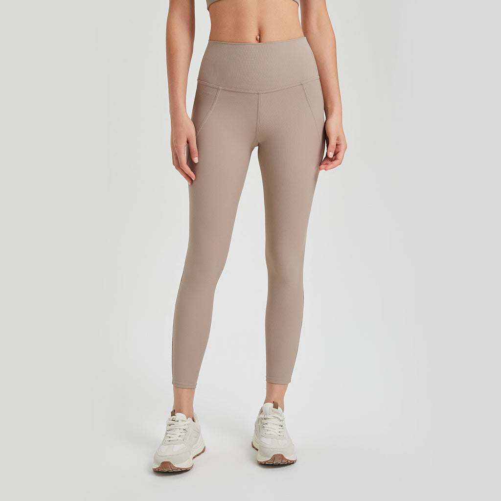 Pantalones de yoga para mujer, cintura alta, color melocotón, levantamiento de cadera, leggings deportivos para correr, ropa de yoga para fitness, ropa exterior, pantalones
