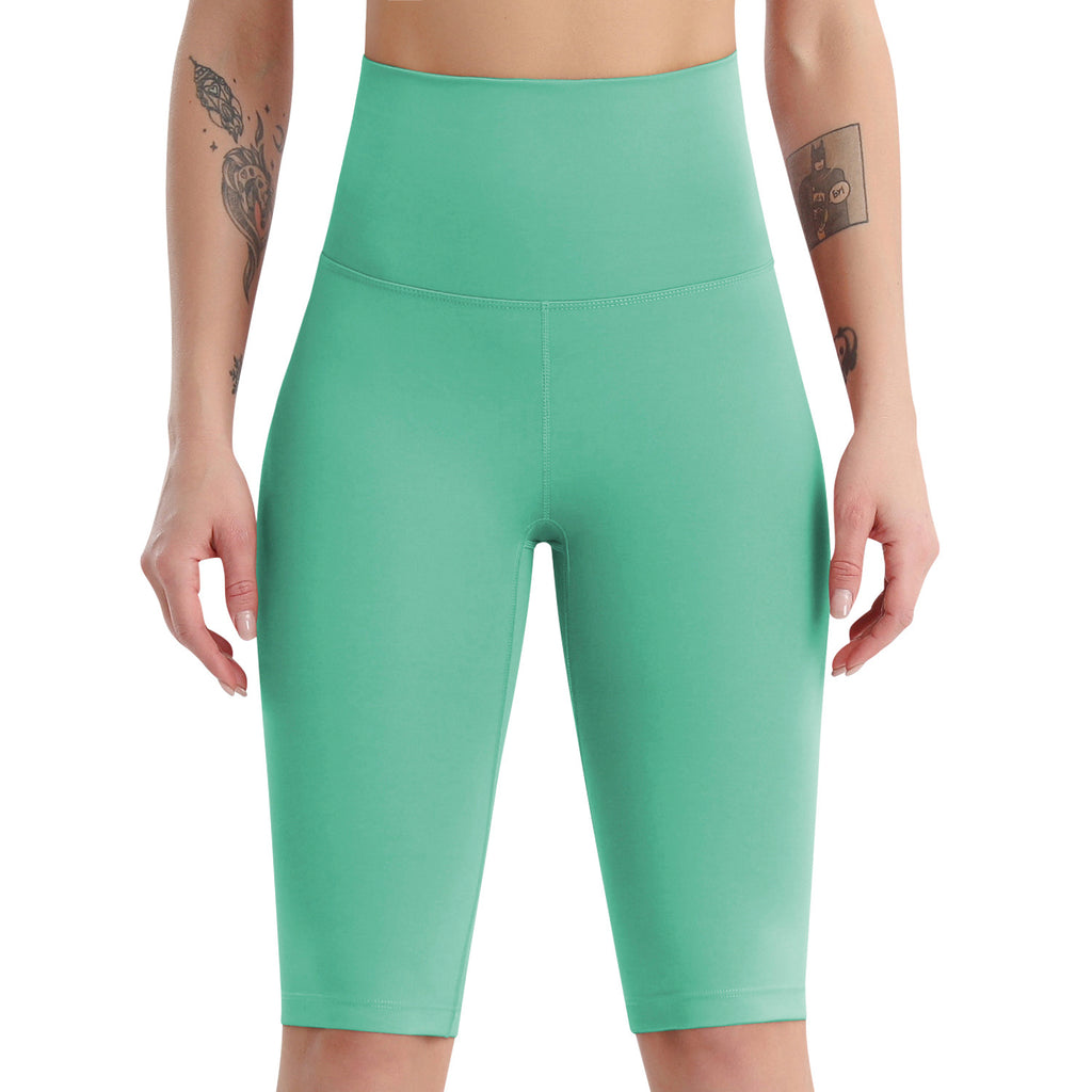 Yoga Pants Women High Waist Nude Feel Quick Drying Fitness Shorts Running Aerobics Sports Tights