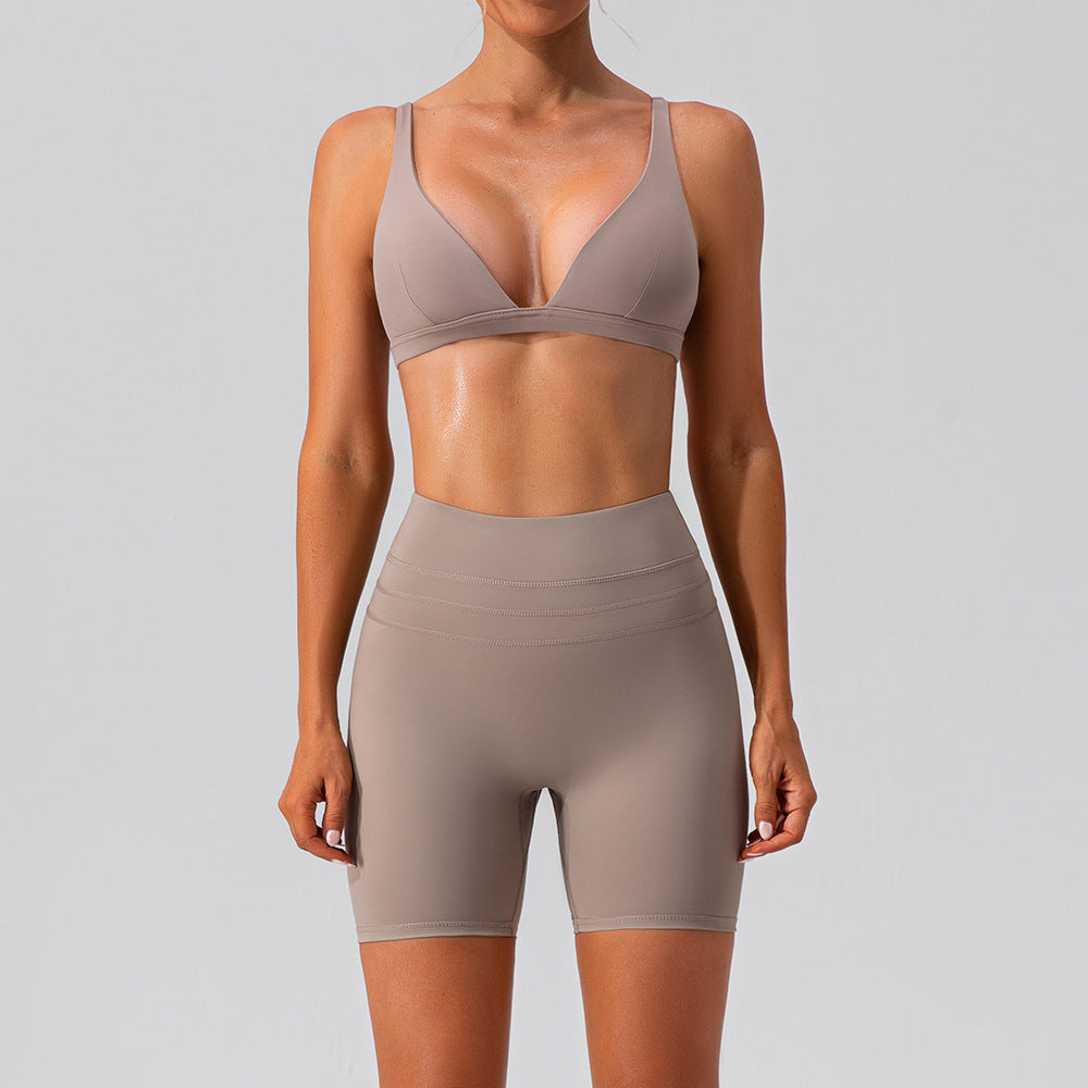 Autumn Quick-Drying Skinny Yoga Clothes Suit Running Casual Nude Feel Sports Training Fitness Suit Women