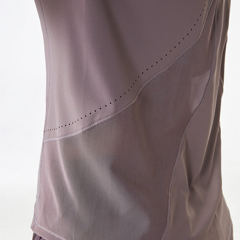 Yoga Clothing Top Nude Feel Sports Top Women Beauty Back Loose Fitness Top Running T shirt