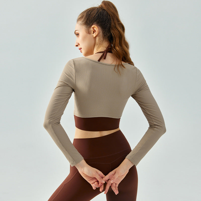 Assorted Colors False Two Piece Yoga Clothing Top Short Slim Fit Slimming Quick Drying Exercise Top Women Workout Top