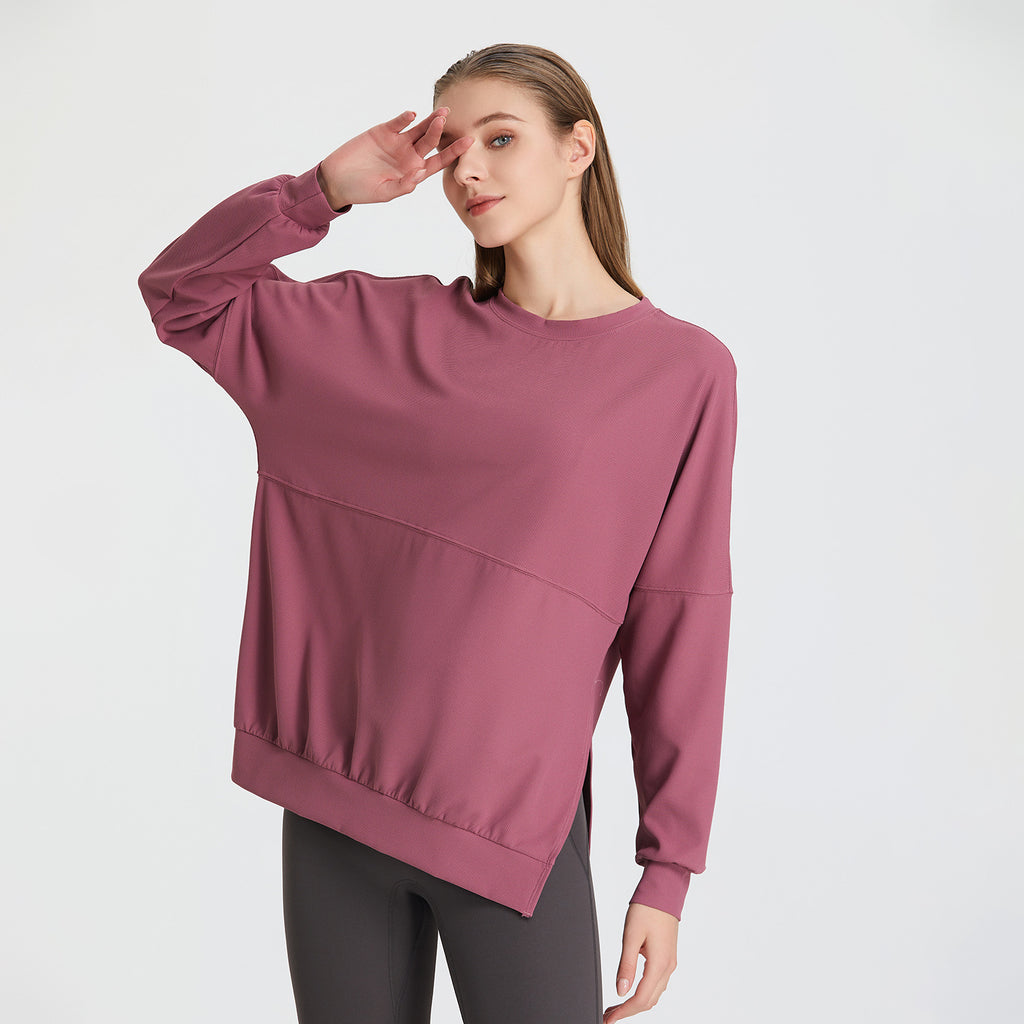 Camiseta deportiva holgada de manga larga con diseño de gofre para otoño e invierno, ropa informal para correr y hacer ejercicio, blusa para yoga