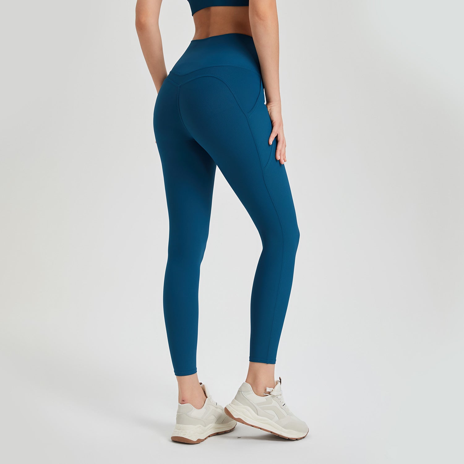 Pantalones de yoga para mujer, cintura alta, color melocotón, levantamiento de cadera, leggings deportivos para correr, ropa de yoga para fitness, ropa exterior, pantalones