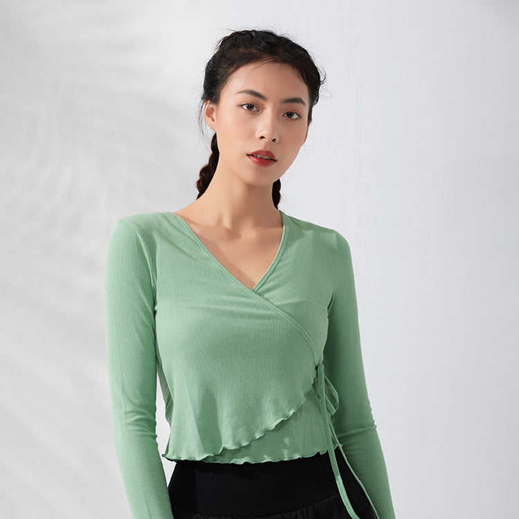 Ropa deportiva ajustada para mujer, camiseta deportiva de color liso para correr, camiseta de manga larga, ropa exterior elástica para yoga, otoño