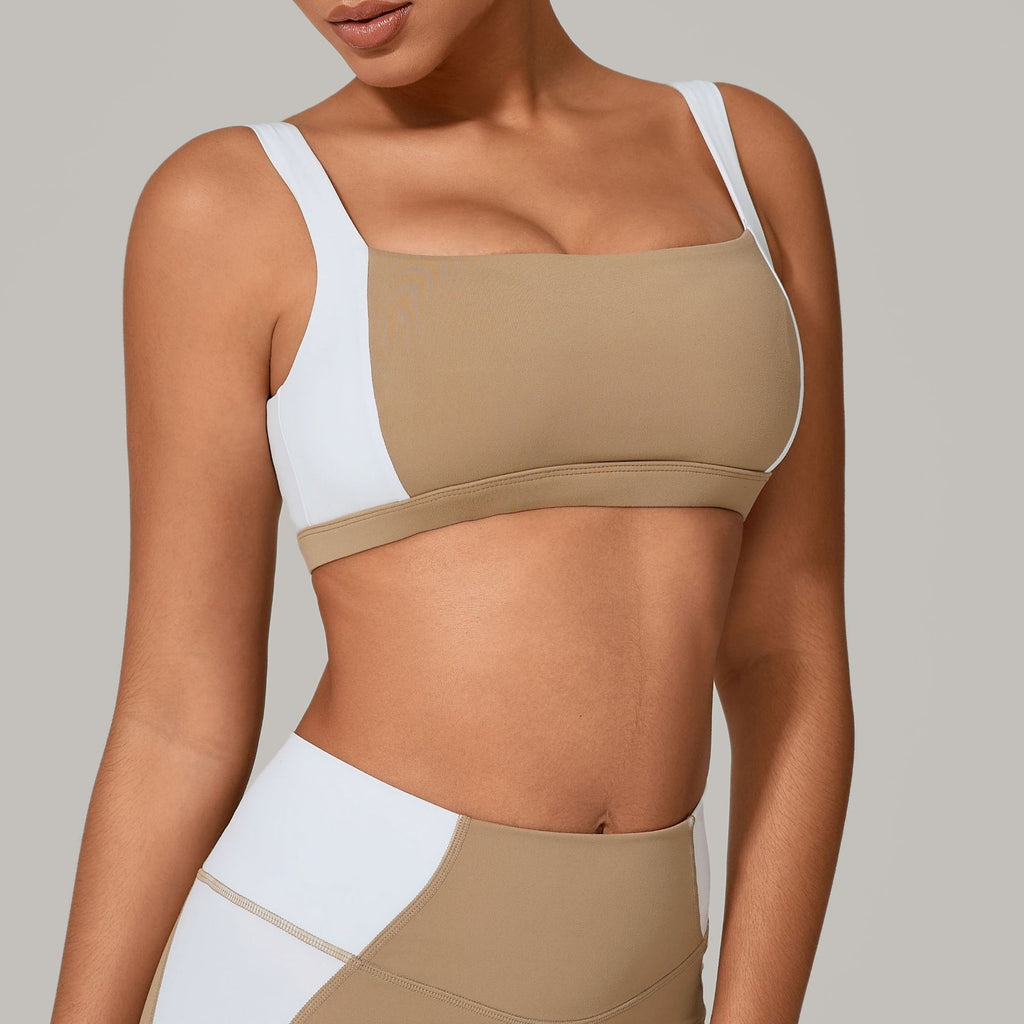 Wide Shoulder Strap Sports Underwear Shockproof Running Push up Yoga Clothes Training Vest Beauty Back Fitness Bra