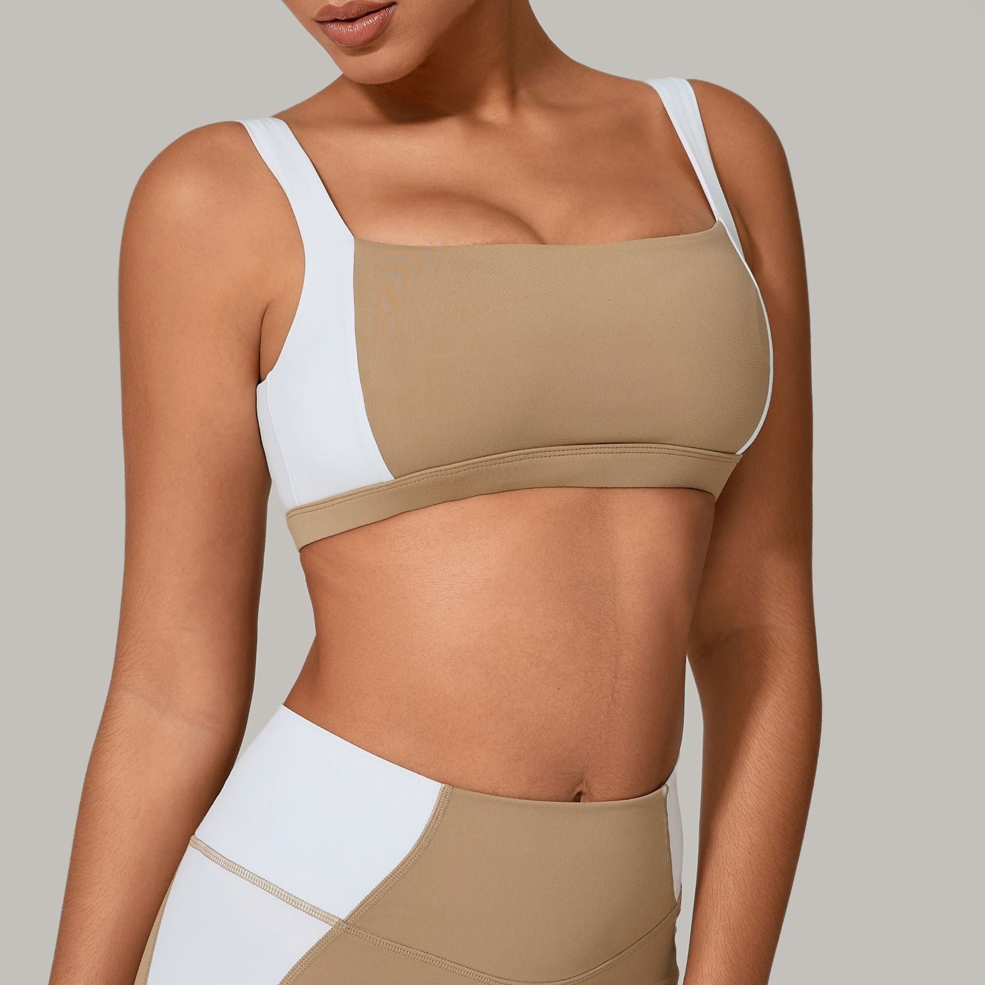Wide Shoulder Strap Sports Underwear Shockproof Running Push up Yoga Clothes Training Vest Beauty Back Fitness Bra
