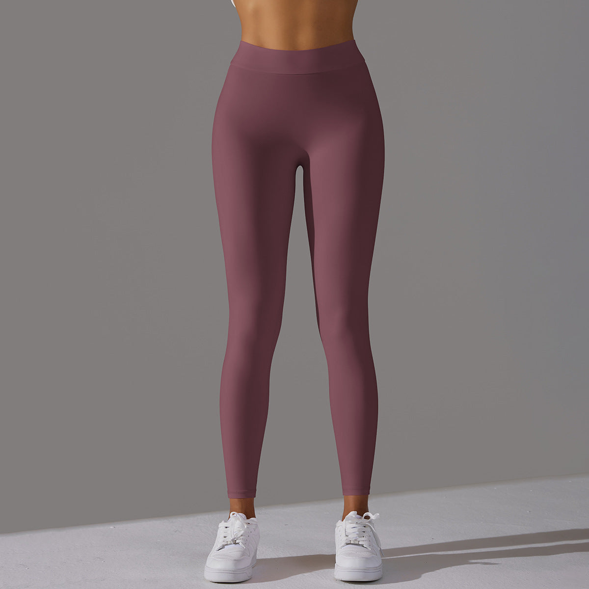 Pantalones de yoga con realce de cadera y cintura alta para mujer