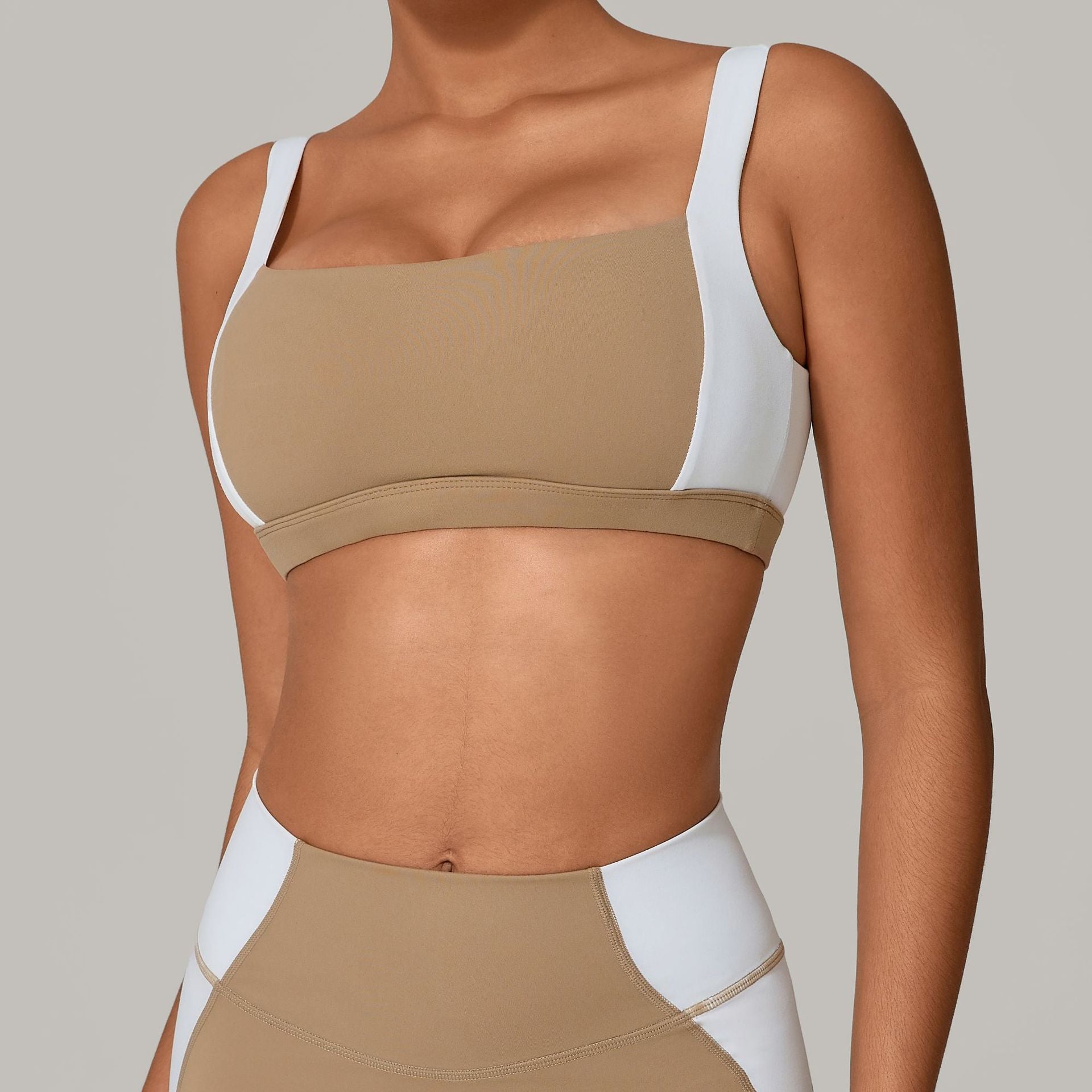 Wide Shoulder Strap Sports Underwear Shockproof Running Push up Yoga Clothes Training Vest Beauty Back Fitness Bra