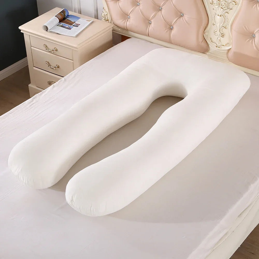 Soft Fleece Pregnant Pillow Gravida U Type Lumbar Pillow Multi Function Side Protect Cushion for Pregnancy Women Dropshipping