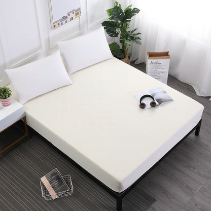 Top-Quality Cross Border Waterproof Bed Sheet Set - Solid Color Mattress Protector Cover& Diaper Isolation Single Mattress Cover